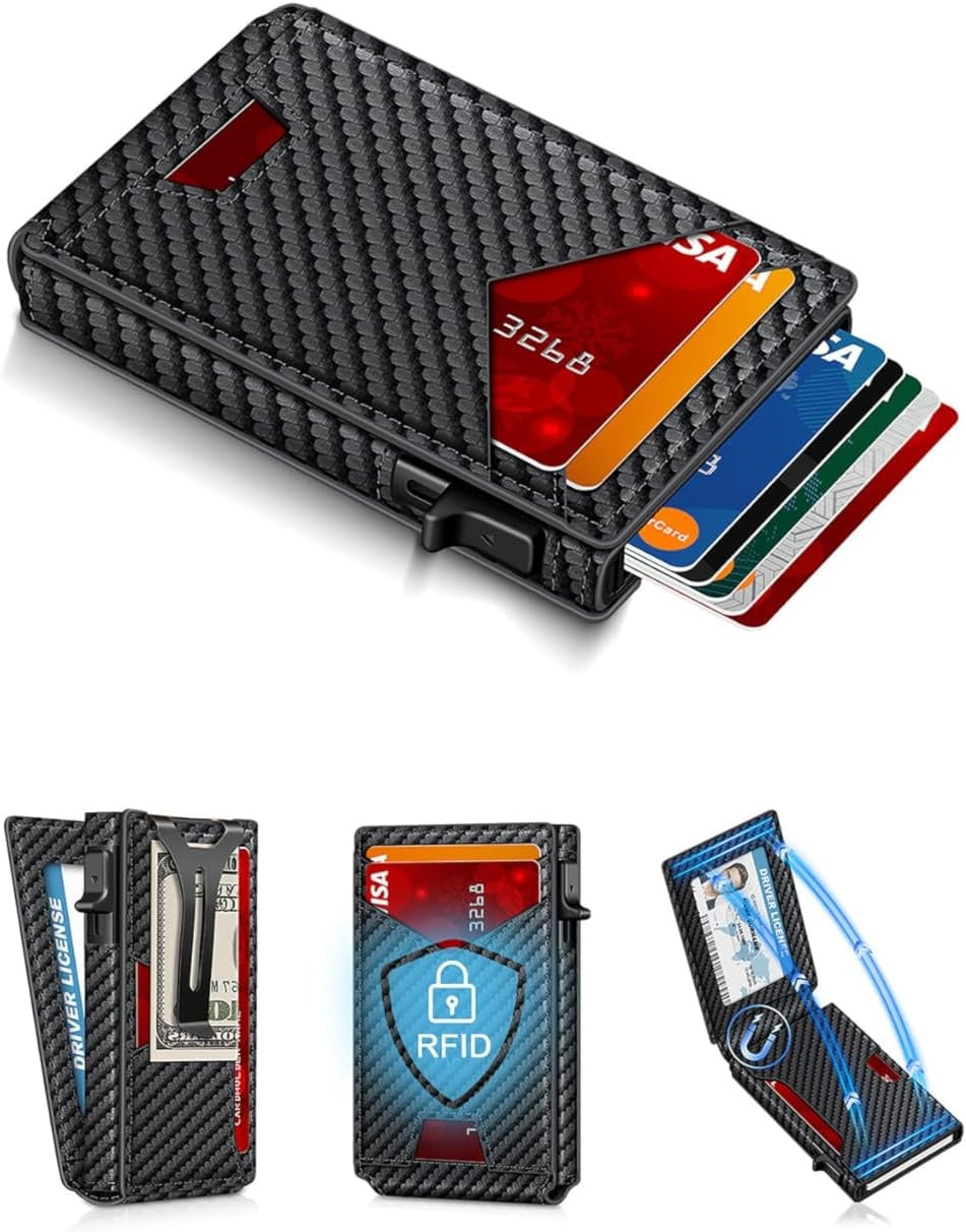 Harrigarri Smart Pop-Up Wallet — Quick Card Access, RFID Protection & Slim Everyday Carry