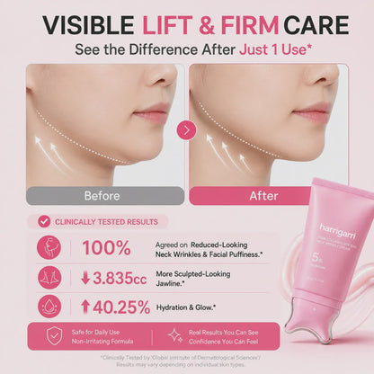 Harrigarri PDRN Collagen Gua Sha Neck Cream – For Firmer, Smoother-Looking Neck Skin