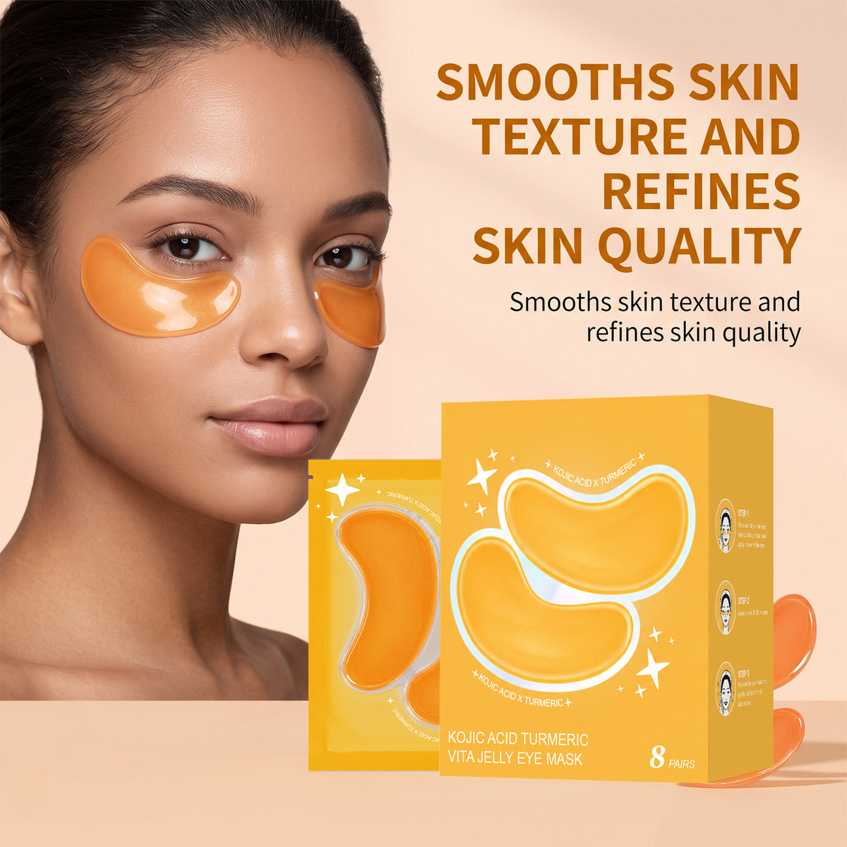 Turmeric Vitamin Jelly Eye Masks – Hydrating & Refreshing Under-Eye Patches