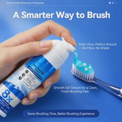 Niacinamide Foam Whitening Toothpaste – Deep Clean & Fresh Breath