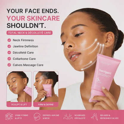 Harrigarri PDRN Collagen Gua Sha Neck Cream – For Firmer, Smoother-Looking Neck Skin