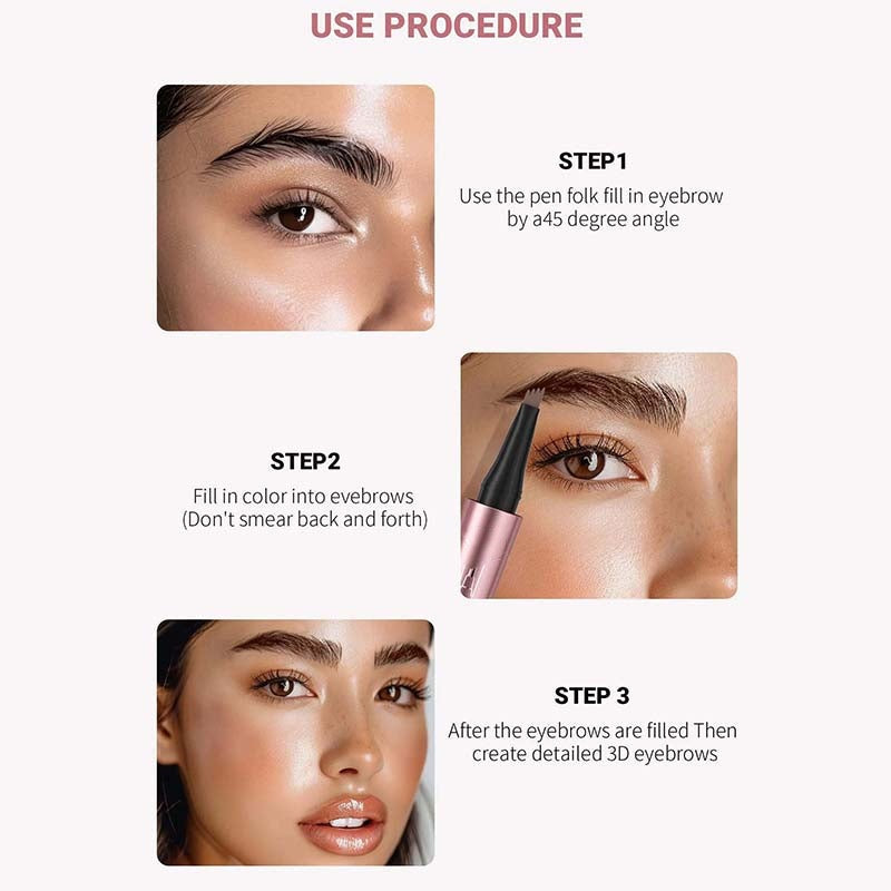 Micro-Fork Eyebrow Pen – Creates Fuller, Natural-Looking Brows in Seconds