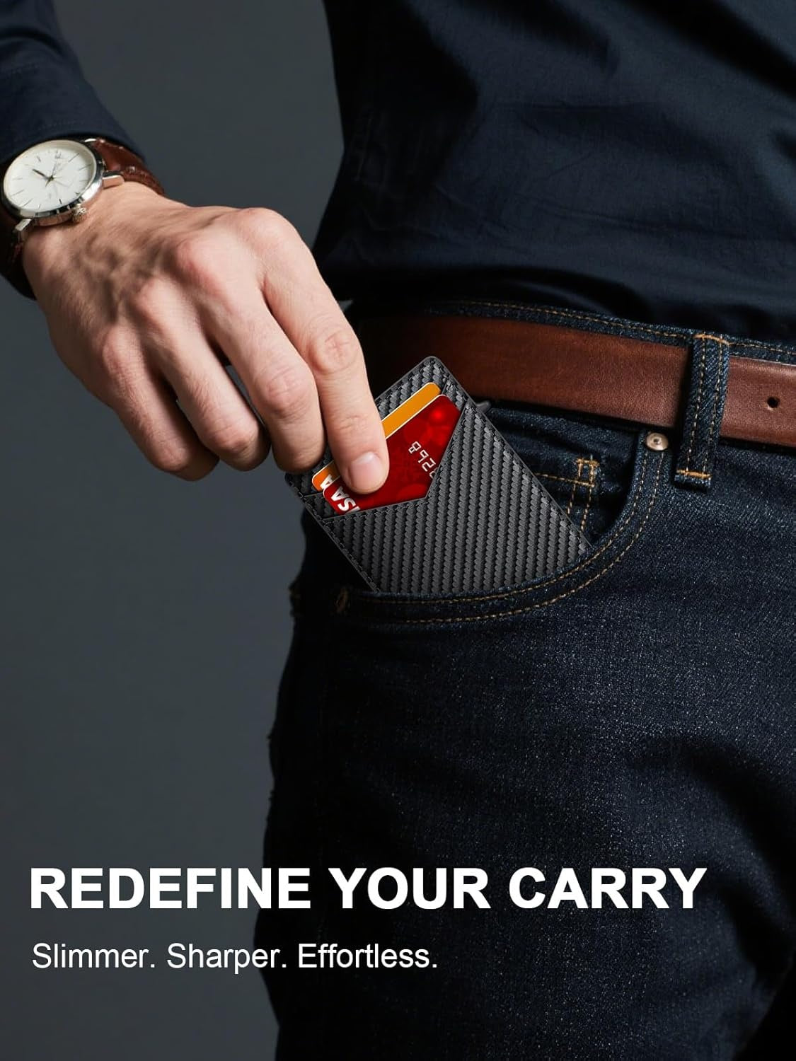 Harrigarri Smart Pop-Up Wallet — Quick Card Access, RFID Protection & Slim Everyday Carry