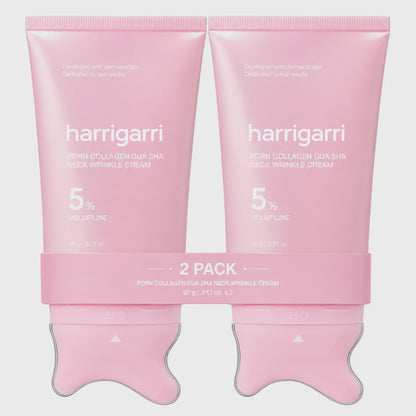 Harrigarri PDRN Collagen Gua Sha Neck Cream – For Firmer, Smoother-Looking Neck Skin