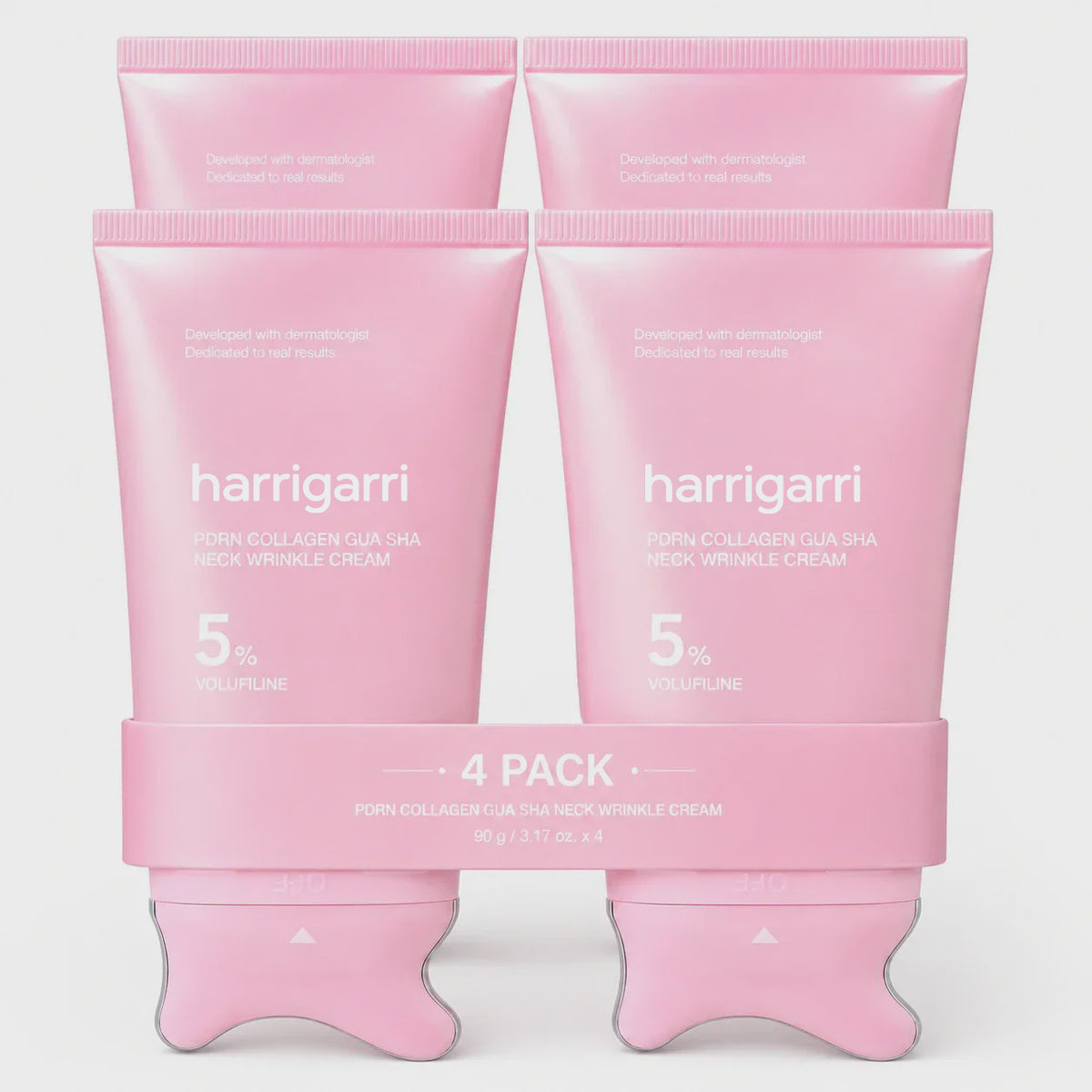 Harrigarri PDRN Collagen Gua Sha Neck Cream – For Firmer, Smoother-Looking Neck Skin