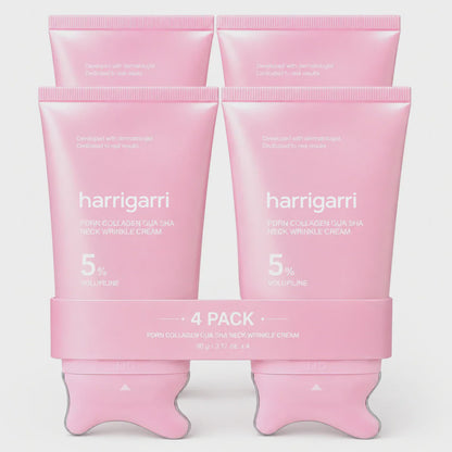 Harrigarri PDRN Collagen Gua Sha Neck Cream – For Firmer, Smoother-Looking Neck Skin