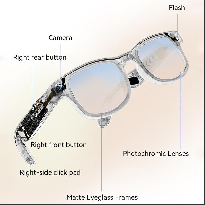 Harrigarri AIMB-G2 AI Smart Glasses – 8MP Camera & AI Translation