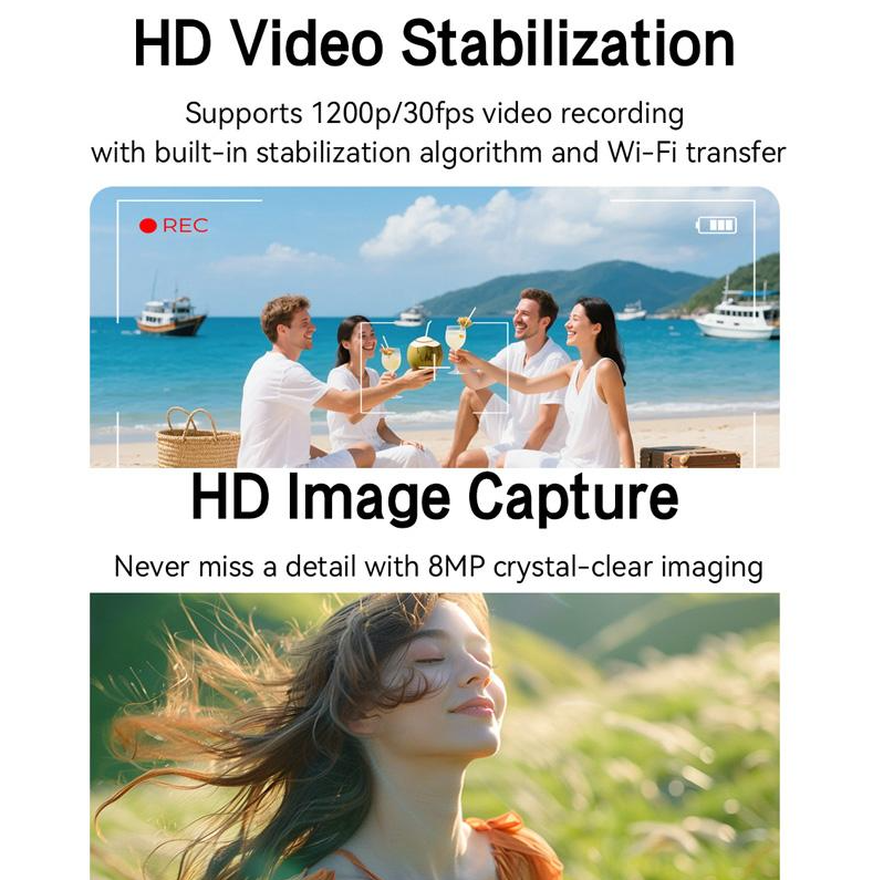 Harrigarri AIMB-G2 AI Smart Glasses – 8MP Camera & AI Translation