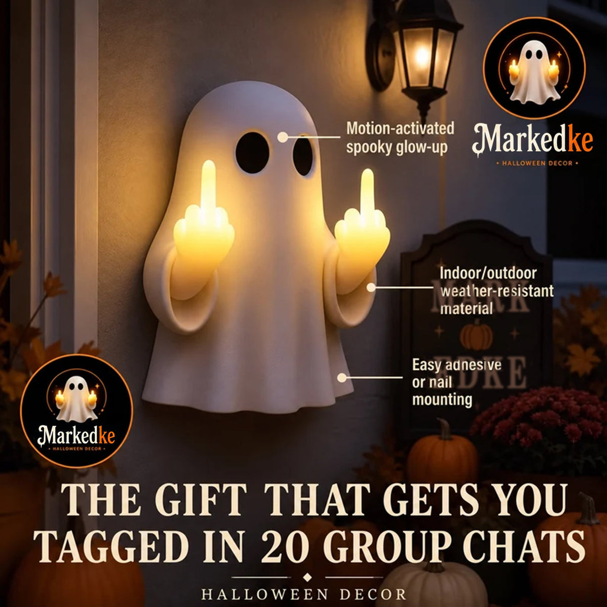 Funny Holiday LED Lamp – Cute Ghost, Santa, Grinch & Reindeer Christmas Decor