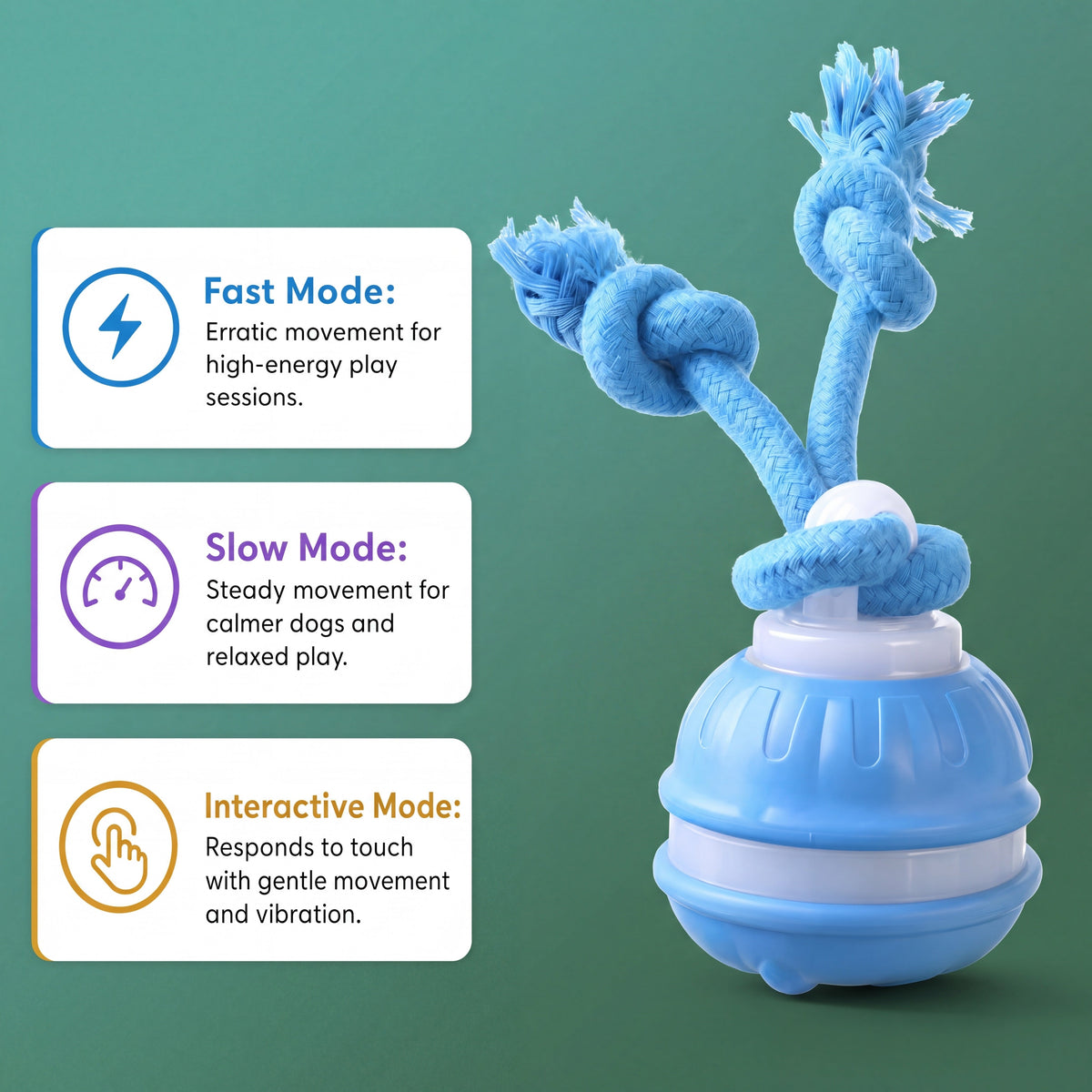 Smart Interactive Rope Dog Toy – Automatic Moving & Tugging Fun