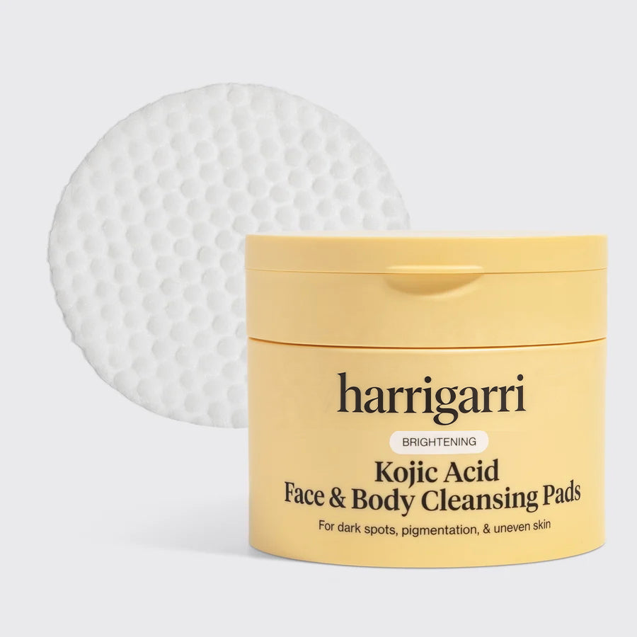 Harrigarri Kojic Acid Face & Body Cleansing Pads – Deep Cleansing, Brightening & Dark Spot Care | 50 Pads