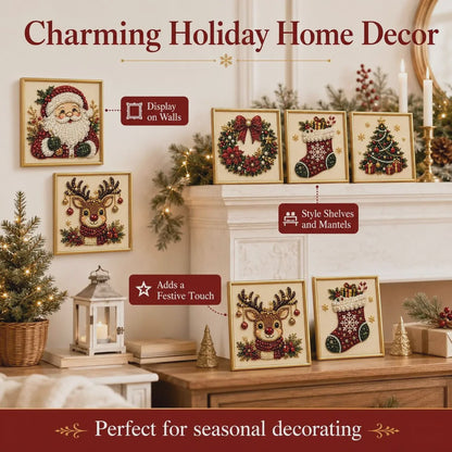 Christmas Pearl Diamond Painting Kit – Relaxing DIY Craft & Festive Home Decor