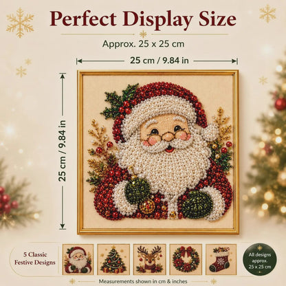 Christmas Pearl Diamond Painting Kit – Relaxing DIY Craft & Festive Home Decor