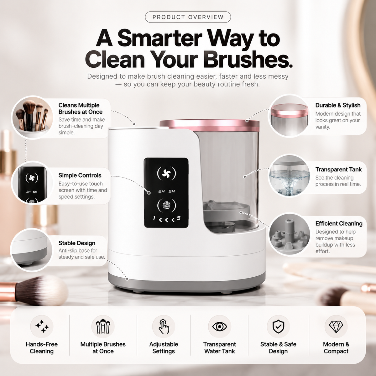 Electric Makeup Brush Cleaner