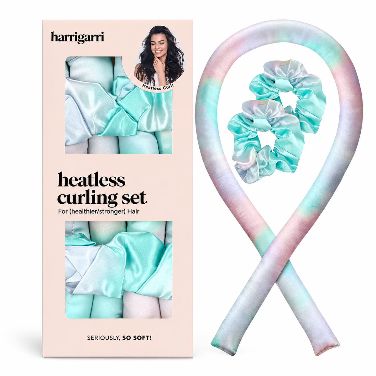 Harrigarri Heatless Curling Set – No Heat Damage, Soft & Bouncy Curls Overnight