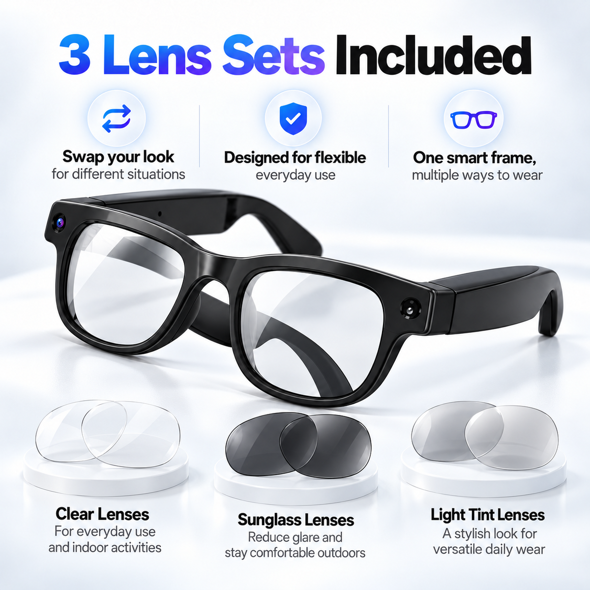 Harrigarri AIMB-G2 AI Smart Glasses – 8MP Camera & AI Translation