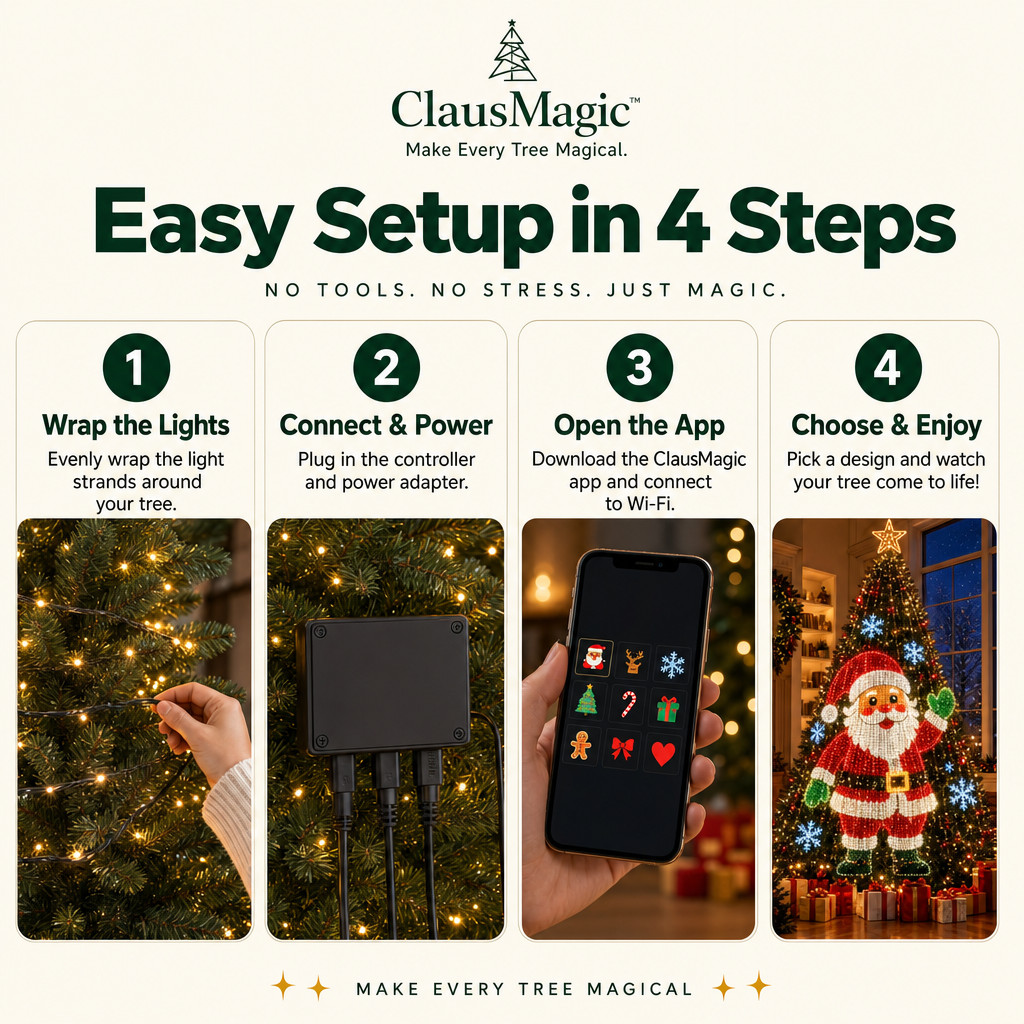 Smart Christmas Tree Lights – Transform Your Tree Into a Magical App-Controlled Holiday Light Show
