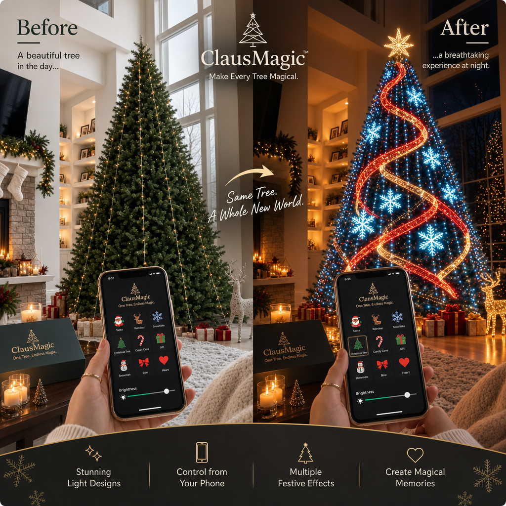 Smart Christmas Tree Lights – Transform Your Tree Into a Magical App-Controlled Holiday Light Show
