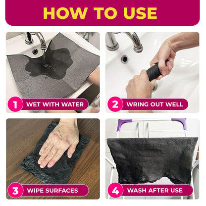 🎁 Buy 1 Get 1 FREE 🎁 Harrigarri Magic Cleaning Cloth (5-Pack) – Streak-Free Shine with Just Water