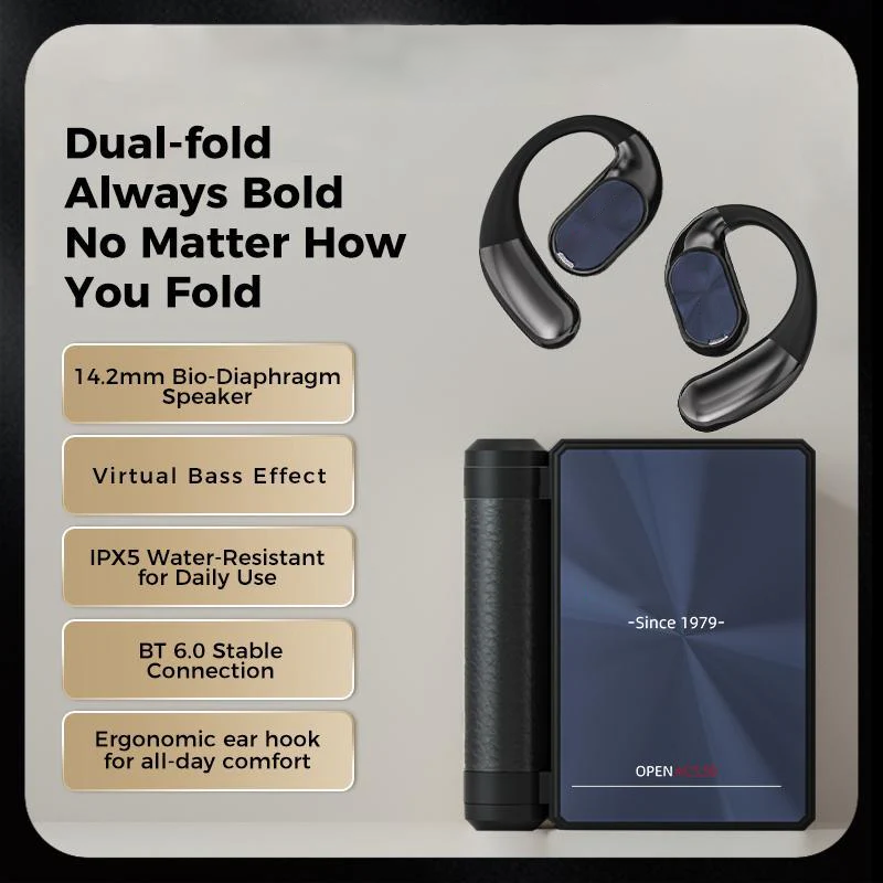 Wireless Noise-Canceling Bluetooth 6.0 Earbuds – 145H Battery, IPX5 Waterproof, Sports